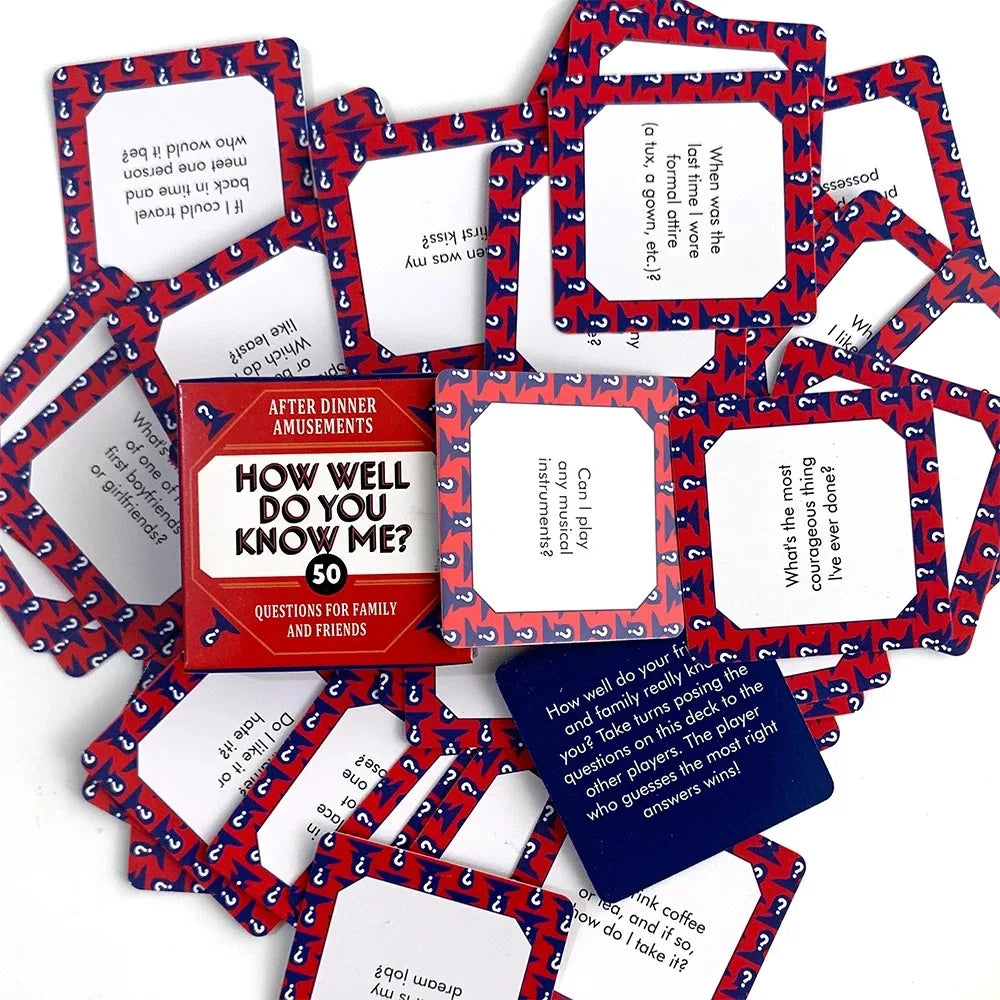 Card Game - How Well Do You Know Me?