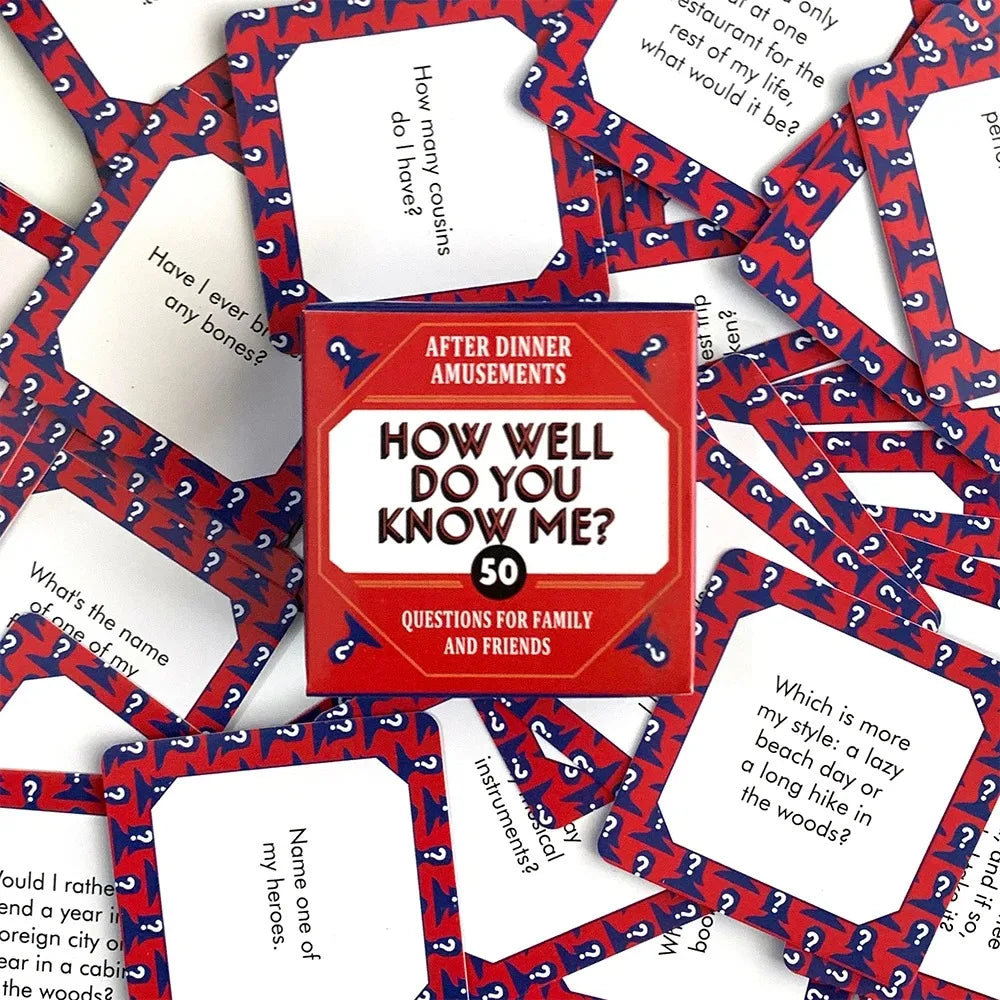 Card Game - How Well Do You Know Me?