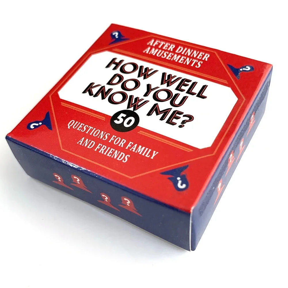 Card Game - How Well Do You Know Me?